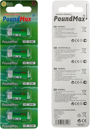 5 x PoundMax 910A LR1 N Tipi MN9100 1,5 V Alkalin Pil - oyuncakhobi