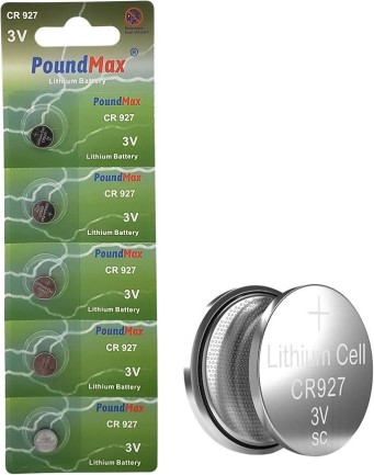 PoundMax lityum CR927 düğme piller, 3V | 1x 5-pack - oyuncakhobi