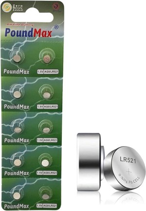10x AG0 (LR521, LR63, 379) 1.5V - Poundmax alkalin düğme piller | 1x 10'lu paket - oyuncakhobi 10x AG0 (LR521, LR63, 379) 1.5V - Poundmax alkalin düğme piller | 1x 10'lu paket - oyuncakhobi