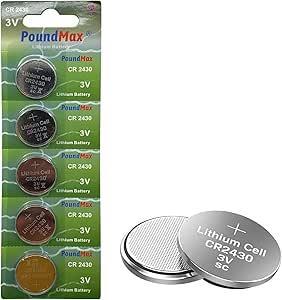 5 x PoundMax 2430 CR2430 DL2430 3V Lithium Coin Cell Batteries - oyuncakhobi