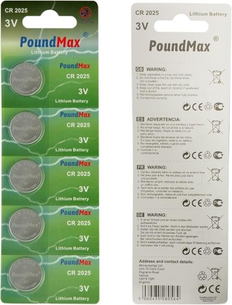 PoundMax® MP057 Pil 5 x CR2025, Adet: 1 - oyuncakhobi