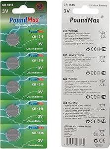 PoundMax 1616 DL1616 3V Lityum Düğmeli Piller (5'li Paket) - oyuncakhobi