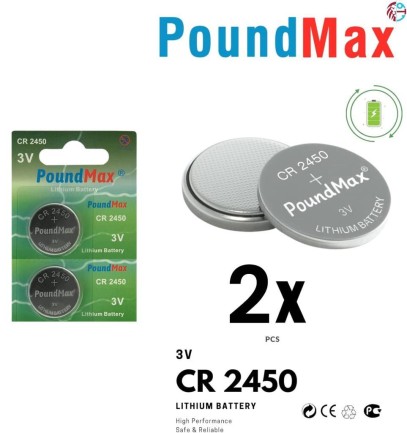 Poundmax CR2450 2x Batarya Pil - oyuncakhobi