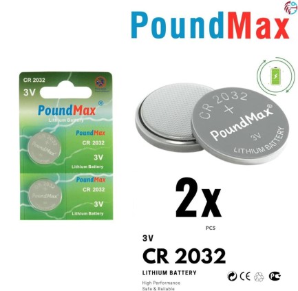 Poundmax CR2032 2x Batarya Pil - oyuncakhobi