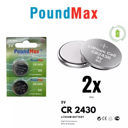 Poundmax CR2430 2x Batarya Pil - oyuncakhobi