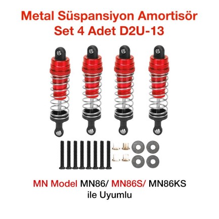 MN Model MN86/MN86S/MN86KS Metal Süspansiyon Amortisör Set 4 Adet D2U-13 - oyuncakhobi
