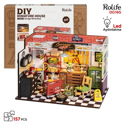 Rolife DG165 Garaj Atölyesi (Garage Workshop) DIY Minyatür Maket Model Seti Mini Dollhouse 3D Model Kit Detaylı Dekoratif Hobi Seti 3D Puzzle Tiny House Rolife DG165 Garaj Atölyesi (Garage Workshop) DIY Minyatür Maket Model Seti Mini Dollhouse 3D Model Kit Detaylı Dekoratif Hobi Seti 3D Puzzle Tiny House