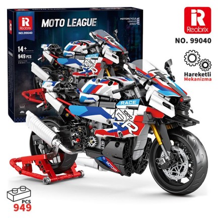 Reobrix Technic 99040 Moto League BMW S1000 RR Motosiklet Yaratıcı Yapı Blok Seti Building Blocks - 949 Parça Reobrix Technic 99040 Moto League BMW S1000 RR Motosiklet Yaratıcı Yapı Blok Seti Building Blocks - 949 Parça