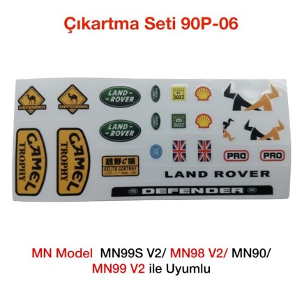 MN Model MN99S V2/MN98 V2/MN90/MN99 V2 için Çıkartma Seti 90P-06 - oyuncakhobi