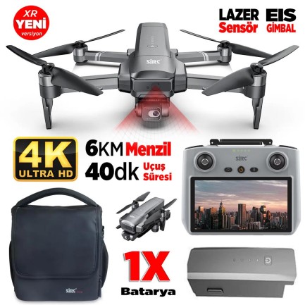 SJRC F22 S2+ XR 4K Kameralı Drone Seti - Ekranlı Kumanda-6KM Menzil+Çarpışma Sensörü+40 Dakika Uçuş Süresi+Çanta+EIS Gimbal