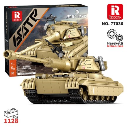 Reobrix 77036 World Of Tanks 60TP Lewandowskiego Tank Yaratıcı Yapı Blok Seti Building Blocks - 1128 Parça
