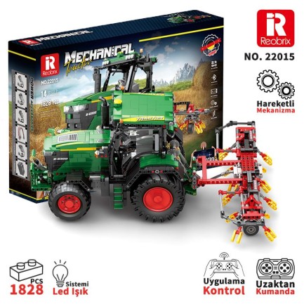 Reobrix Technic 22015 RC Traktör (John Deere 6130 R) Kumanda&Motorlu Yaratıcı Yapı Blok Seti Building Blocks - 1664 Parça Reobrix Technic 22015 RC Traktör (John Deere 6130 R) Kumanda&Motorlu Yaratıcı Yapı Blok Seti Building Blocks - 1664 Parça