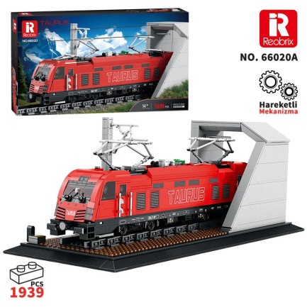 Reobrix Technic 66020 Avrupa Elektrikli Yolcu Treni (Taurus European Electric Passenger Train) Yapı Blok Seti Building Blocks - 1939 Parça Reobrix Technic 66020 Avrupa Elektrikli Yolcu Treni (Taurus European Electric Passenger Train) Yapı Blok Seti Building Blocks - 1939 Parça