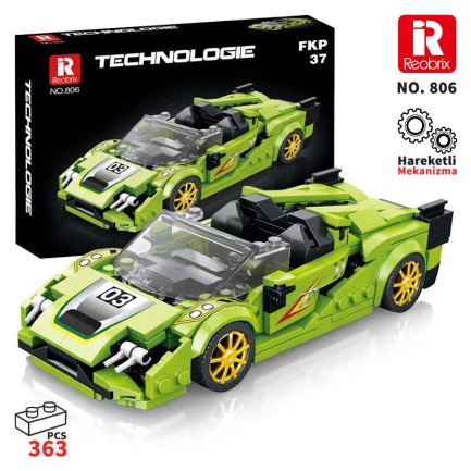 Reobrix Creator 806 Lamborghini Sian Spor Araba Yaratıcı Yapı Blok Seti Building Blocks - 348 Parça Reobrix Creator 806 Lamborghini Sian Spor Araba Yaratıcı Yapı Blok Seti Building Blocks - 348 Parça