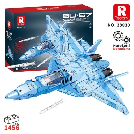 Reobrix Fighter Aircraft Russian Sukhoi Su-57 33030 Brick Yapım Seti Reobrix Fighter Aircraft Russian Sukhoi Su-57 33030 Brick Yapım Seti