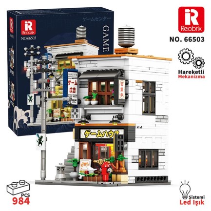 Reobrix 66503 Oyun Mağazası Yaratıcı Yapı Blok Seti Building Blocks (Arcade Game Store) - 984 Parça