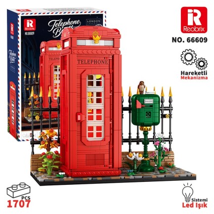 Reobrix Telephone Booth 66609 Brick Yapım Seti Reobrix Telephone Booth 66609 Brick Yapım Seti