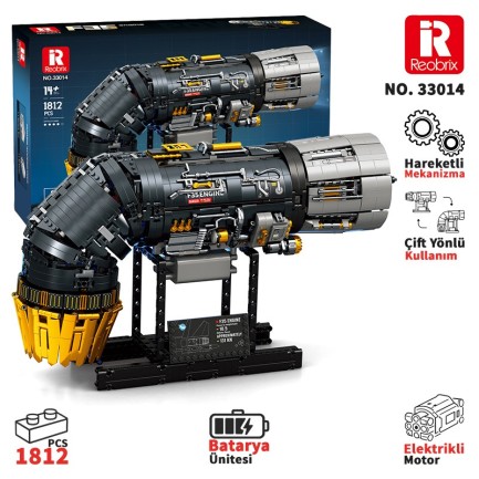 Reobrix Fighter Engine 33014 Brick Yapım Seti
