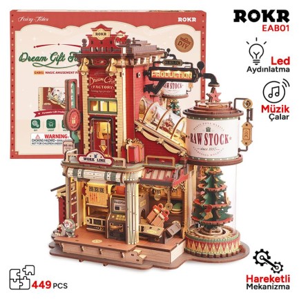 ROKR EAB01 Dream Gift Factory Music Box 3D Wooden Puzzle ROKR EAB01 Dream Gift Factory Music Box 3D Wooden Puzzle