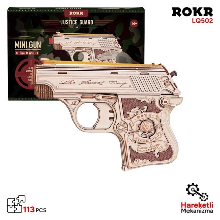 ROKR LQ502 Mini Gun 3D Wooden Puzzle