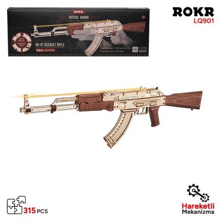 ROKR LQ901 AK-47 Assault Rifle Gun 3D Wooden Puzzle
