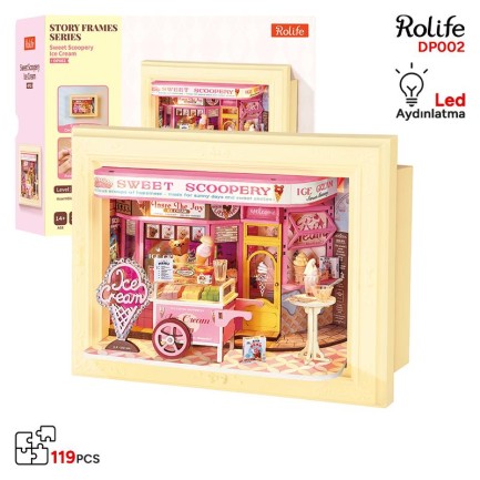 Rolife DP002 Sweet Scoopery Ice Cream 3D Wooden Puzzle