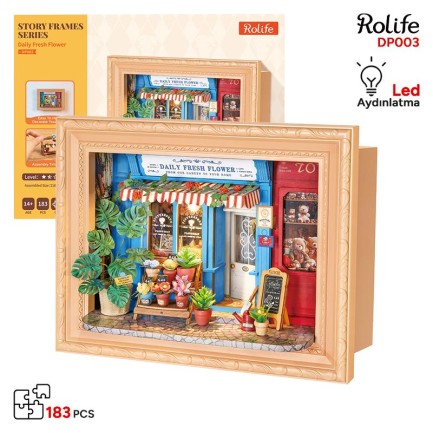 Rolife DP003 Daily Fresh Flower 3D Wooden Puzzle