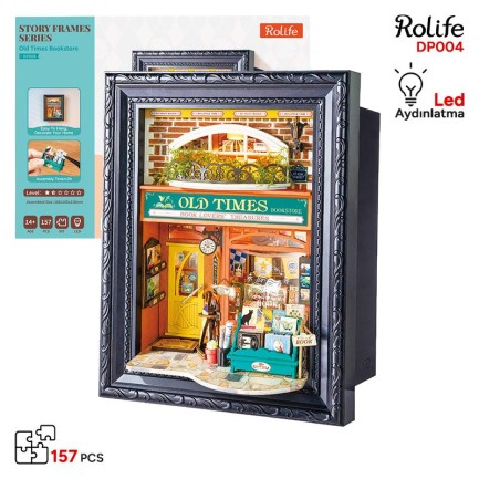 Rolife DP004 Old Times Bookstore 3D Wooden Puzzle