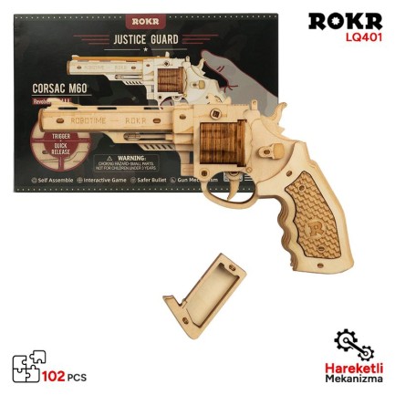ROKR LQ401 Corsac M60 Gun 3D Wooden Puzzle