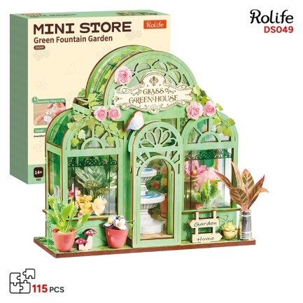 Rolife DS049 Green Fountain Garden 3D Wooden Puzzle