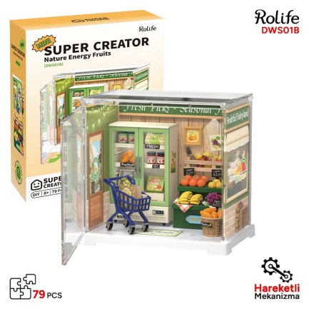 Rolife DWS01B Meyve Dükkanı (Nature Energy Fruits) DIY Minyatür Maket Model Seti Mini Dollhouse 3D Model Kit Detaylı Dekoratif Hobi Seti 3D Puzzle Tiny House Rolife DWS01B Meyve Dükkanı (Nature Energy Fruits) DIY Minyatür Maket Model Seti Mini Dollhouse 3D Model Kit Detaylı Dekoratif Hobi Seti 3D Puzzle Tiny House