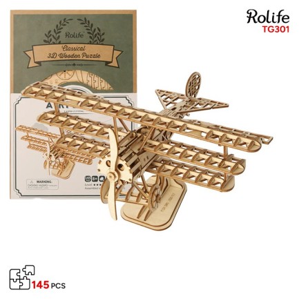 Rolife TG301 Uçak (Airplane) DIY Minyatür Maket Model Seti Ahşap 3D Wooden Puzzle 3D Model Kit Detaylı Dekoratif Hobi Seti Ahşap Maket Rolife TG301 Uçak (Airplane) DIY Minyatür Maket Model Seti Ahşap 3D Wooden Puzzle 3D Model Kit Detaylı Dekoratif Hobi Seti Ahşap Maket