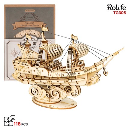 Rolife TG305 Yelkenli Gemi (Sailing Ship) DIY Minyatür Maket Model Seti Ahşap 3D Wooden Puzzle 3D Model Kit Detaylı Dekoratif Hobi Seti Ahşap Maket Rolife TG305 Yelkenli Gemi (Sailing Ship) DIY Minyatür Maket Model Seti Ahşap 3D Wooden Puzzle 3D Model Kit Detaylı Dekoratif Hobi Seti Ahşap Maket