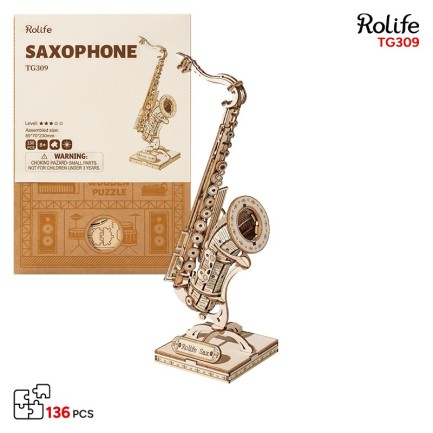 Rolife TG309 Saksafon Müzik Aleti (Saxophone) DIY Minyatür Maket Model Seti Ahşap 3D Wooden Puzzle 3D Model Kit Detaylı Dekoratif Hobi Seti Ahşap Maket Rolife TG309 Saksafon Müzik Aleti (Saxophone) DIY Minyatür Maket Model Seti Ahşap 3D Wooden Puzzle 3D Model Kit Detaylı Dekoratif Hobi Seti Ahşap Maket