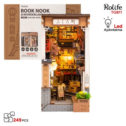 Rolife TGB11 Sakura Wine Alley Kitap Köşesi Book Nook DIY Minyatür Maket Model Seti Mini Dollhouse 3D Model Kit Detaylı Dekoratif Hobi Seti 3D Puzzle Tiny House Rolife TGB11 Sakura Wine Alley Kitap Köşesi Book Nook DIY Minyatür Maket Model Seti Mini Dollhouse 3D Model Kit Detaylı Dekoratif Hobi Seti 3D Puzzle Tiny House