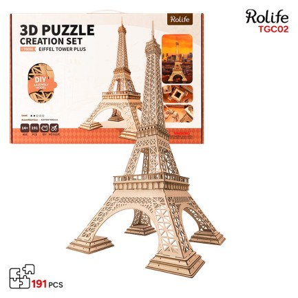 Rolife TGC02 Eyfel Kulesi (Eiffel Tower Plus) DIY Minyatür Maket Model Seti Ahşap 3D Wooden Puzzle 3D Model Kit Detaylı Dekoratif Hobi Seti Ahşap Maket Rolife TGC02 Eyfel Kulesi (Eiffel Tower Plus) DIY Minyatür Maket Model Seti Ahşap 3D Wooden Puzzle 3D Model Kit Detaylı Dekoratif Hobi Seti Ahşap Maket
