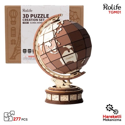 Rolife TGM01 Dünya Küresi (Global Wonders) DIY Minyatür Maket Model Seti Ahşap 3D Wooden Puzzle 3D Model Kit Detaylı Dekoratif Hobi Seti Ahşap Maket Rolife TGM01 Dünya Küresi (Global Wonders) DIY Minyatür Maket Model Seti Ahşap 3D Wooden Puzzle 3D Model Kit Detaylı Dekoratif Hobi Seti Ahşap Maket