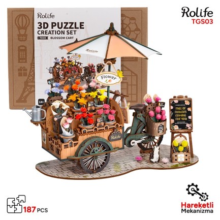 Rolife TGS03 Çiçek Arabası (Blossom Cart) DIY Minyatür Maket Model Seti Ahşap 3D Wooden Puzzle 3D Model Kit Detaylı Dekoratif Hobi Seti Ahşap Maket Rolife TGS03 Çiçek Arabası (Blossom Cart) DIY Minyatür Maket Model Seti Ahşap 3D Wooden Puzzle 3D Model Kit Detaylı Dekoratif Hobi Seti Ahşap Maket