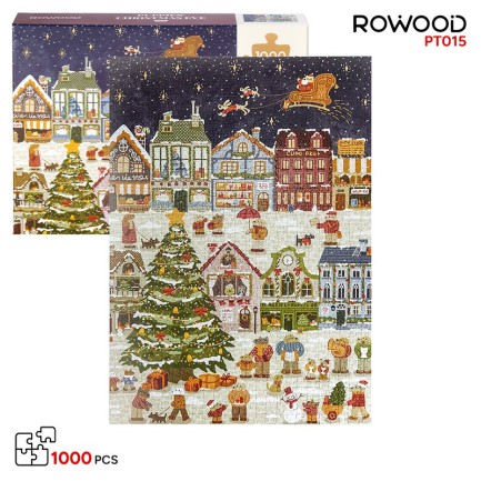 Rowood PT015 Puppies' Christmas Eve 3D Wooden Puzzle Rowood PT015 Puppies' Christmas Eve 3D Wooden Puzzle
