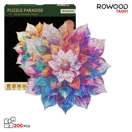 Rowood TA001 Mystic Mandala Flower 3D Wooden Puzzle Rowood TA001 Mystic Mandala Flower 3D Wooden Puzzle