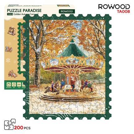 Rowood TA008 Golden Autumn Carousel 3D Wooden Puzzle Rowood TA008 Golden Autumn Carousel 3D Wooden Puzzle