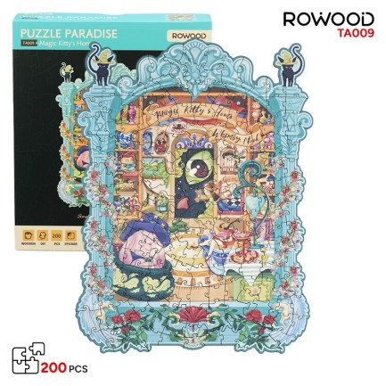 Rowood TA009 Magic Kitty's Home 3D Wooden Puzzle Rowood TA009 Magic Kitty's Home 3D Wooden Puzzle