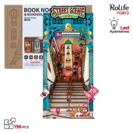 Rolife TGB13 Street Scene Kitap Köşesi Book Nook DIY Minyatür Maket Model Seti Mini Dollhouse 3D Model Kit Detaylı Dekoratif Hobi Seti 3D Puzzle Tiny House Rolife TGB13 Street Scene Kitap Köşesi Book Nook DIY Minyatür Maket Model Seti Mini Dollhouse 3D Model Kit Detaylı Dekoratif Hobi Seti 3D Puzzle Tiny House