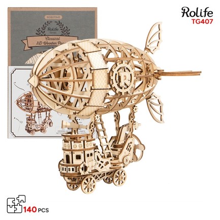 Rolife TG407 Zeplin (Airship) DIY Minyatür Maket Model Seti Ahşap 3D Wooden Puzzle 3D Model Kit Ahşap Maket Dekoratif Hobi Seti Rolife TG407 Zeplin (Airship) DIY Minyatür Maket Model Seti Ahşap 3D Wooden Puzzle 3D Model Kit Ahşap Maket Dekoratif Hobi Seti
