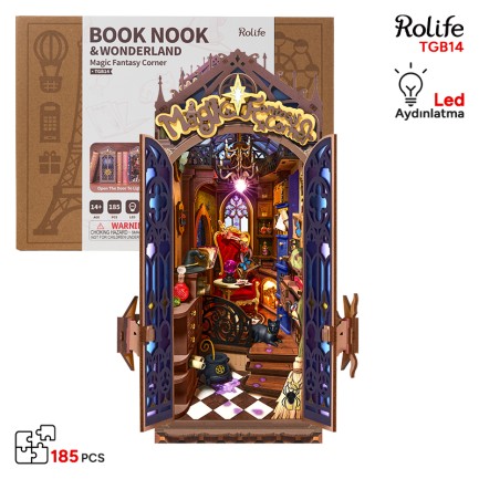 Rolife TGB14 Magic Fantasy Corner Kitap Köşesi Book Nook DIY Minyatür Maket ModelSeti Mini Dollhouse 3D Model Kit Detaylı Dekoratif Hobi Seti 3D Puzzle Tiny House Rolife TGB14 Magic Fantasy Corner Kitap Köşesi Book Nook DIY Minyatür Maket ModelSeti Mini Dollhouse 3D Model Kit Detaylı Dekoratif Hobi Seti 3D Puzzle Tiny House