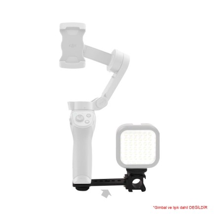 Osmo Mobile 2 ve 3 İçin Işık ve Aksiyon Kamera Bağlantı Aparatı ( Gimbal ve Işık Dahil Değildir )