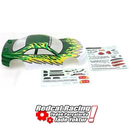Redcat 01017 200mm 1/10 Onroad Car Body Green and White
