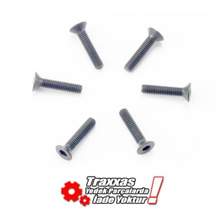 Traxxas 2526 Countersunk Machine Screws 2.5x12mm 6lı