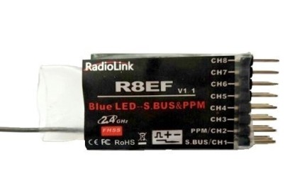 Radiolink R8EF 8CH 8 Kanal Uzaktan Kumanda Alıcısı Receiver 2.4G w/SBUS+PPM+PWM (T8FB&T8S İle Uyumludur )