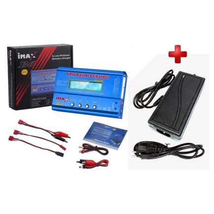 Imax B6 80W Lipo Pil Batarya Şarj Cihazı Profesyonel Digital LCD Ekranlı 6A RC Lipo/Li-ion/NiMh/NiCd + AC/DC Şarj Adaptörü EU-12V5A